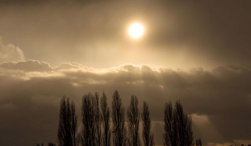 Low angle view of cloudy sky