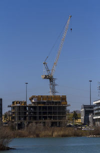 Cranes at harbor