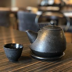 Close-up of tea cup on table