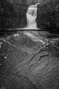 Scenic view of waterfall