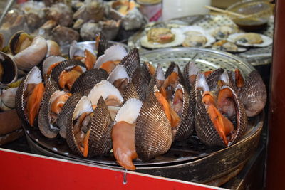 Oysters for sale in chinese street market