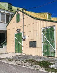 Exterior of old building against clear sky