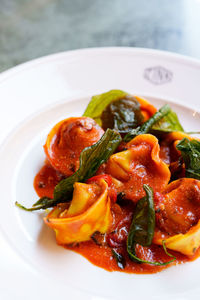 Close-up of food in plate