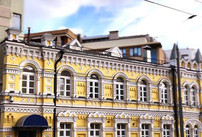 Low angle view of building against sky