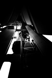 black and white