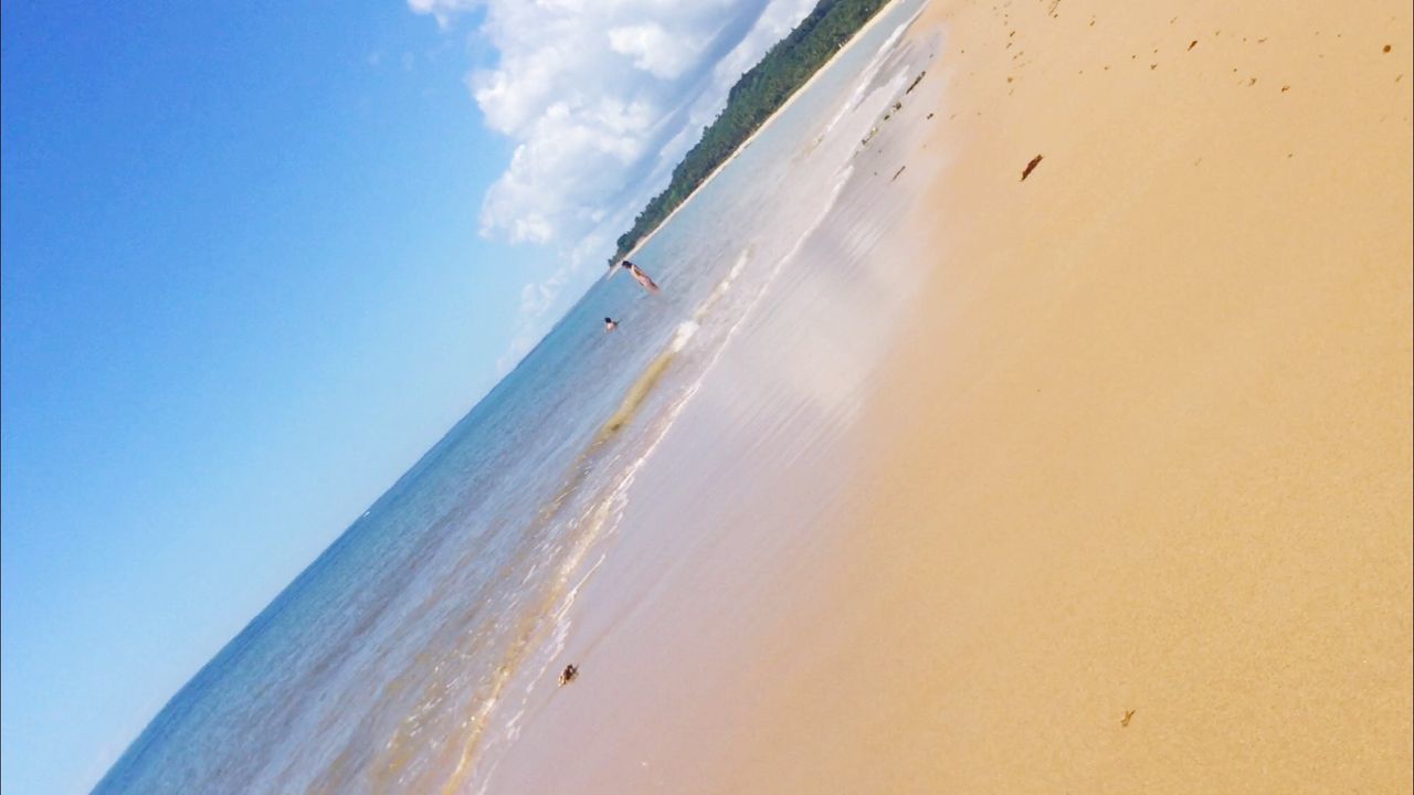 sky, beach, sand, sea, cloud - sky, nature, scenics, outdoors, beauty in nature, water, no people, horizon over water, day, drone