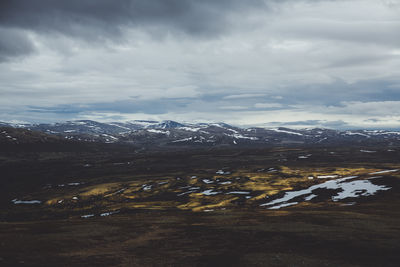 Scenic view of mountain range