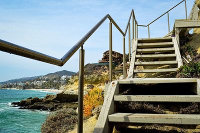 Bridge over sea against sky