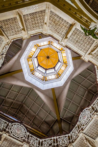 Low angle view of ornate ceiling in building