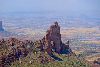 Rock formations on landscape