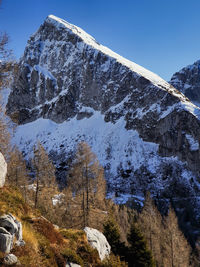 Frozen peak of the dolomites
