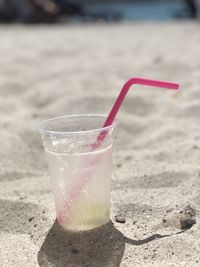 Close-up of drink on glass