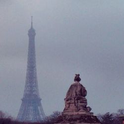 Low angle view of eiffel tower