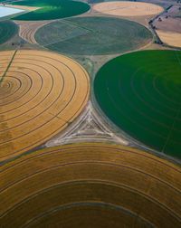 Aerial view of farms