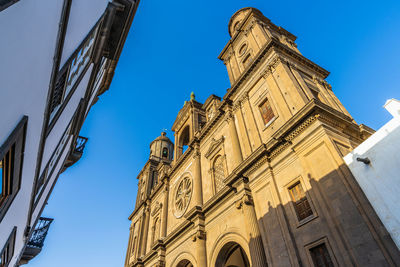 Low angle view of building against clear sky