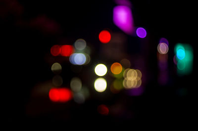 Defocused image of illuminated lights