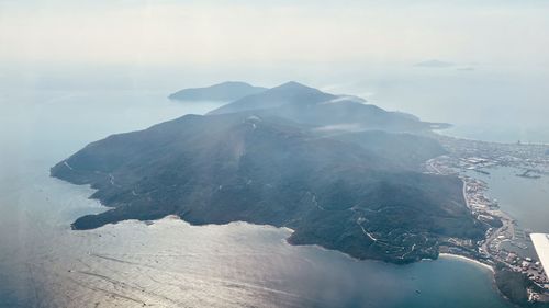 Aerial view of bay