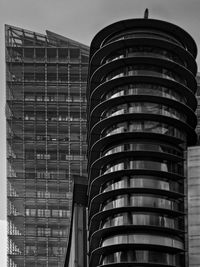 Low angle view of modern building against sky