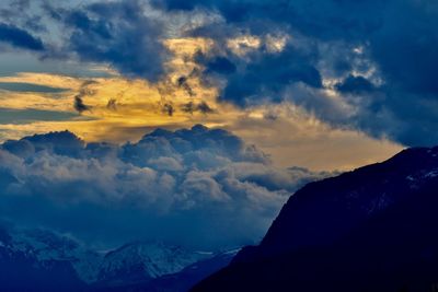 Low angle view of dramatic sky