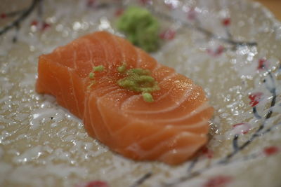 Close-up of fish on plate