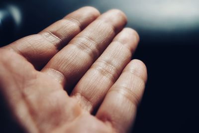 Close-up of human hand