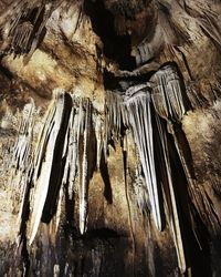 Low angle view of rock formation in cave