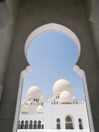 Low angle view of cathedral against clear sky