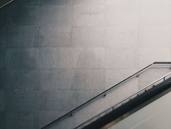 High angle view of staircase in building