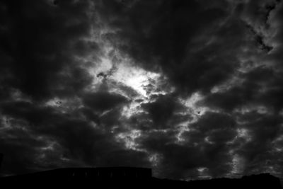 Low angle view of cloudy sky