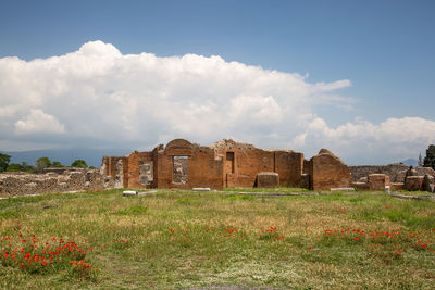 Ruins of ancient roman city of pompeii, province of naples, campania, italy.