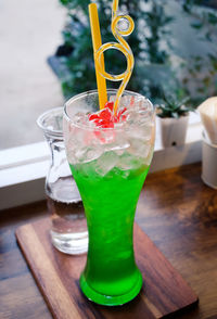 Close-up of drink on table