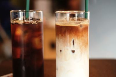 Close-up of drink on table