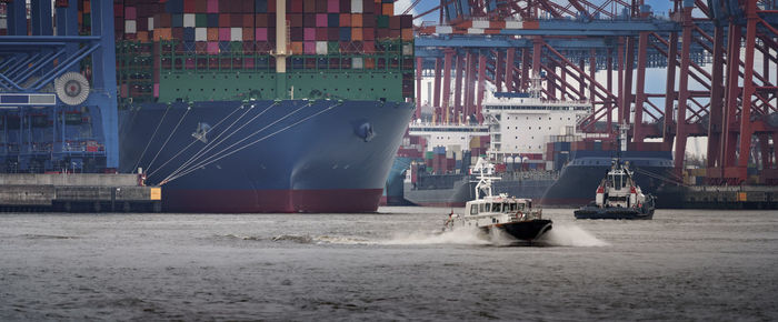 Container terminal in the port of hamburg