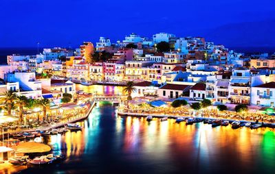 Evening in crete, greece 