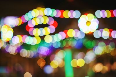 Defocused image of illuminated lights