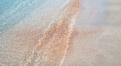 High angle view of beach