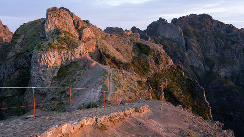 Panoramic view of rock formations