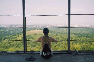 Woman sitting on bench