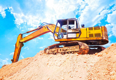 Construction site against sky