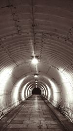 Empty road in tunnel