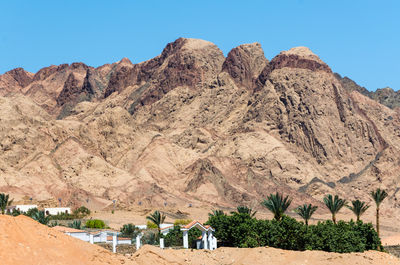 Scenic view of desert against sky