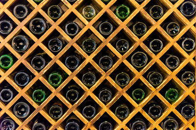 Full frame shot of bottles