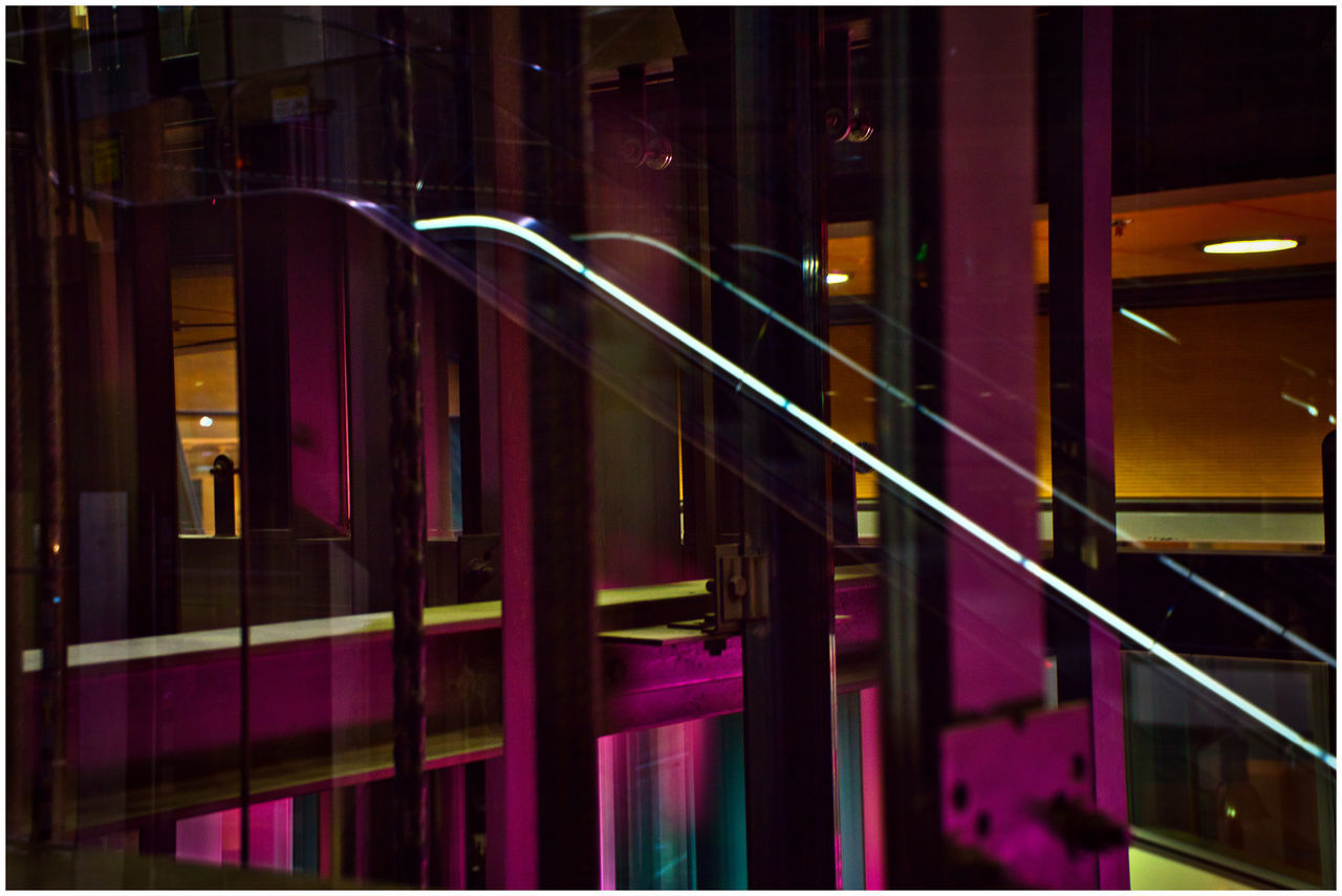 ILLUMINATED BUILDING AT NIGHT