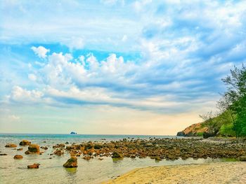 Scenic view of sea against sky