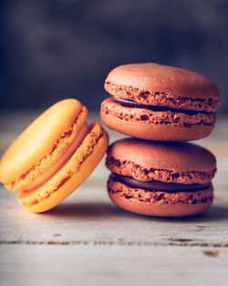 Close-up of cookies on table