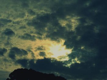 Low angle view of cloudy sky