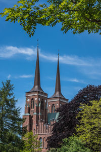 The historical danish cathedral in roskilde, burial ground for danish kings and queens