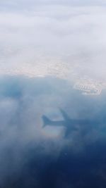 Aerial view of clouds over the sky