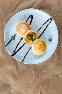 Directly above shot of fruits in plate