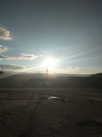 Scenic view of landscape against sky during sunset